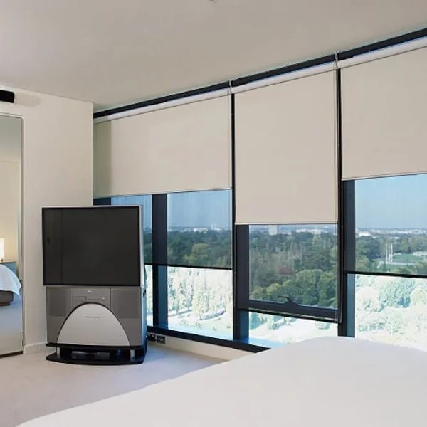 Motorized roller blinds install in Dubai Villa