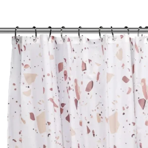Pink Terrazzo Design Shower Curtain