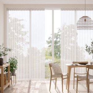 Cirrus Voile Cotton White Curtains