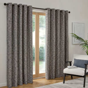 Curtina Talon Jacquard Eyelet Curtains - Blue