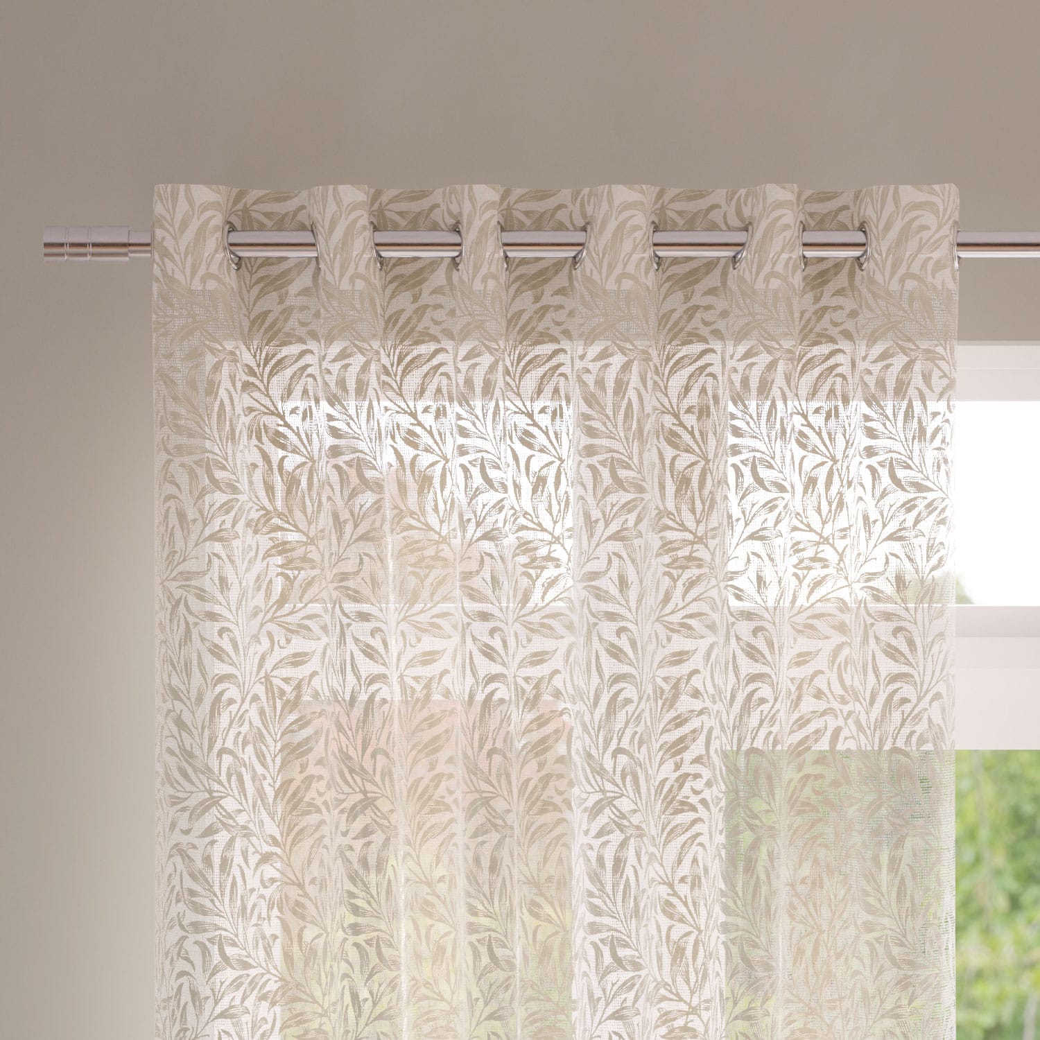 William Morris Willow Bough Voile Linen