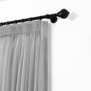 Caprice Stamford Globe Curtain Rod – Black