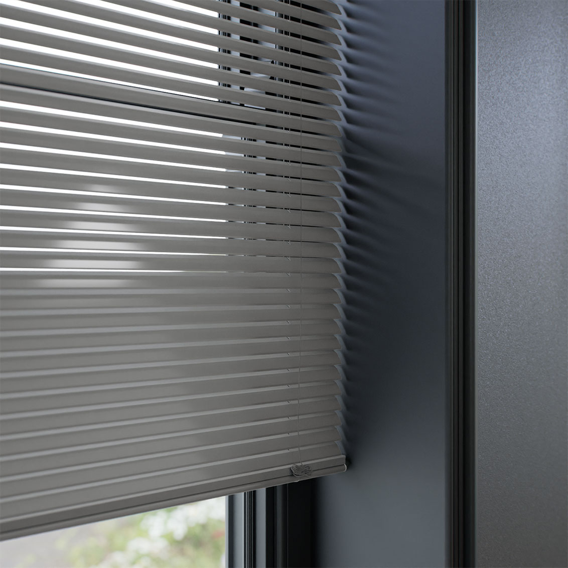 Essence Mid Grey L-Shaped Venetian Blind