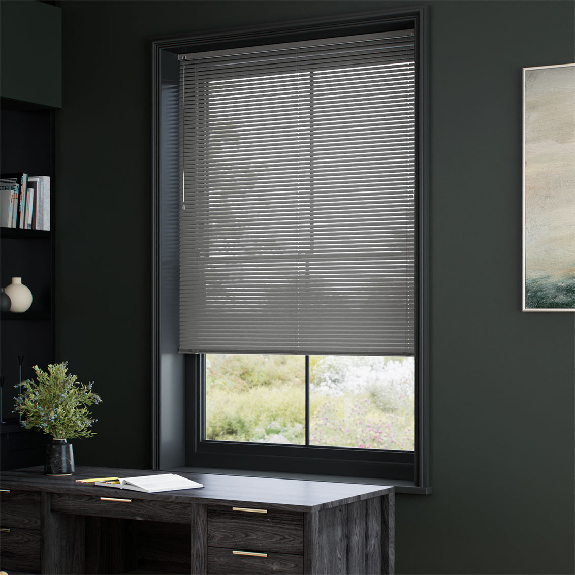 Essence Mid Grey L-Shaped Venetian Blind