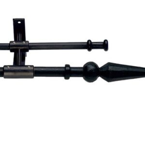 Hallis Artisan Ball & Spear Curtain Pole Black