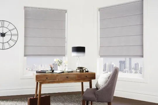 Roman Blinds in Home Office