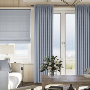 Shima Faux Silk Sky Curtains