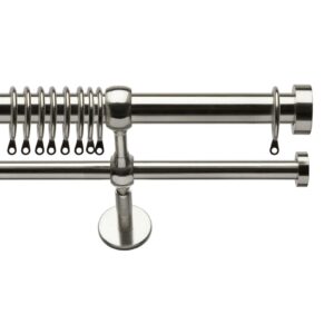 Speedy Eton Double Curtain Pole – Satin Silver