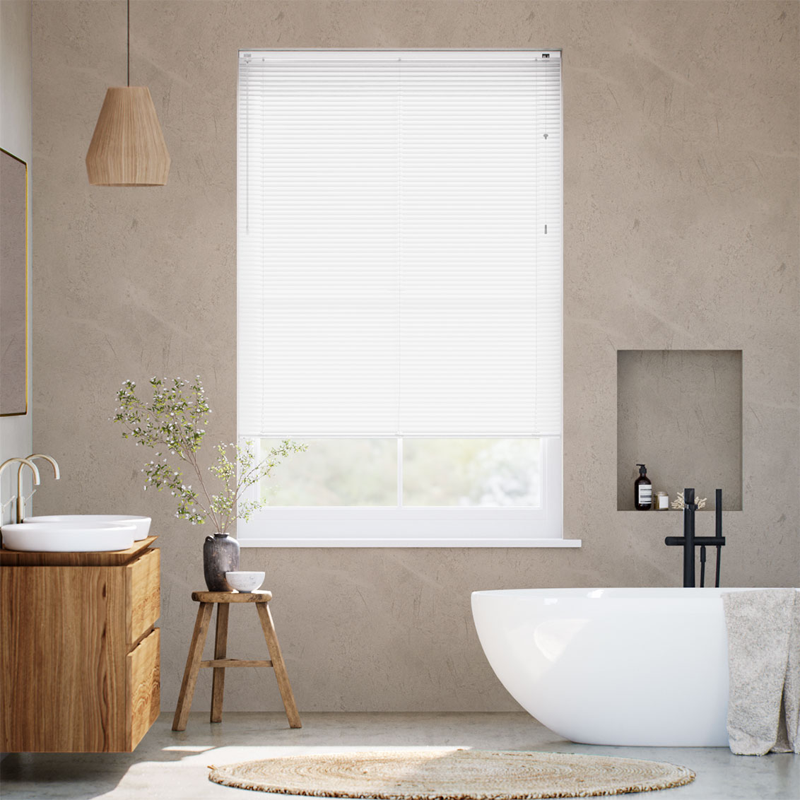 Spirit Cool White L-Shaped Venetian Blind