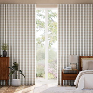 Stonebridge Gingham Beige Curtains