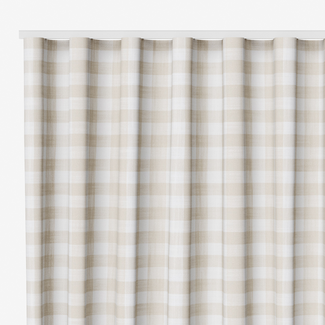 Stonebridge Gingham Beige Curtain