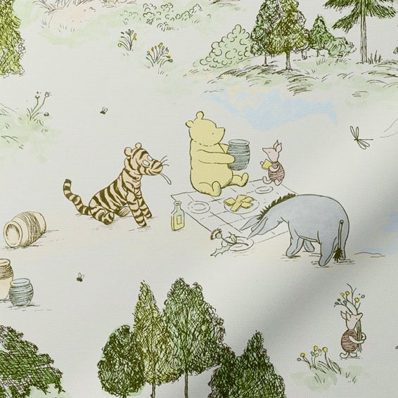 Winnie The Pooh Forest Green Curtains