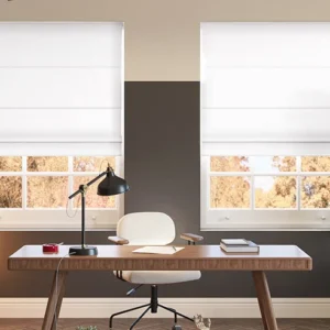 Menton Pure White Roman Blind