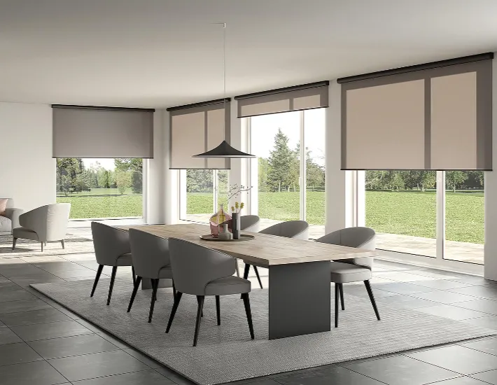Roller Blinds install in dining Room