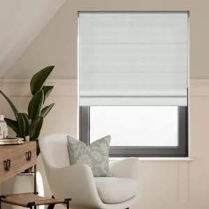 Shima Faux Silk Silver Roman Blind
