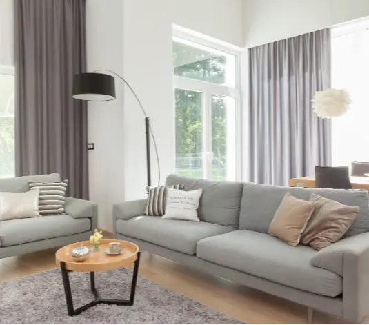 Motorized curtains for living room