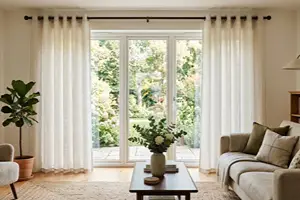 Eyelet Style Linen Curtain Dubai