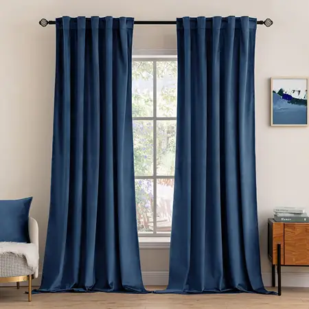 Blue Curtain For Living Room