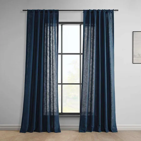 Blue Linen Curtain