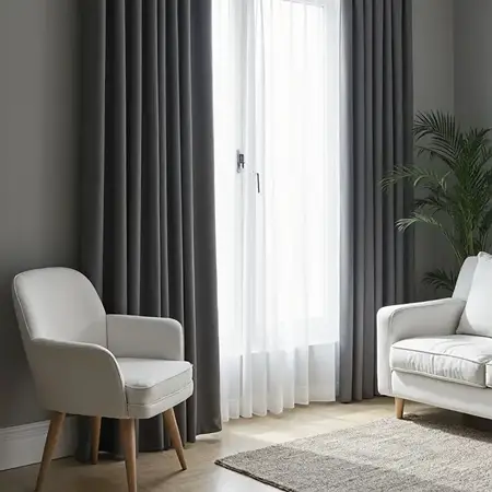 Grey Curtain For Living Room