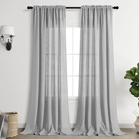 Grey Linen Curtain