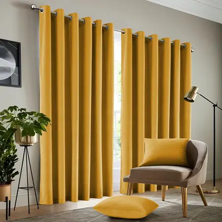 Yellow Curtain For Living Room