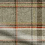 Alloa Autumn Rustic Plaid Double Pinch Pleat Curtain