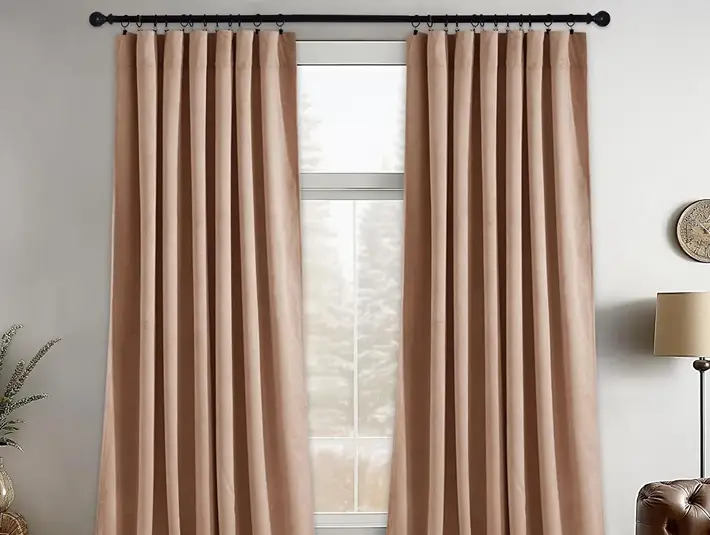 Beige Cotton Curtain