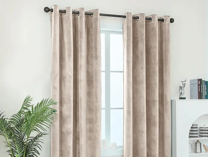 Beige Velvet curtain