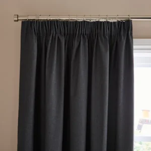 Berlin Soft Grey Thermal Blackout Pencil Pleat Curtains