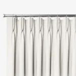 Bijou Alabaster Soft Linen Double Pinch Pleat-Curtains