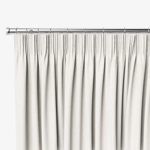 Bijou Alabaster Soft Linen Pencil Pleat-Curtains