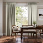 Bijou Oatmeal Natural Linen Double Pinch Pleat Curtains