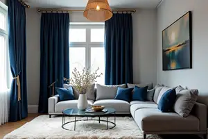 Blackout Curtain Install in Living Room of Dubai Apartment