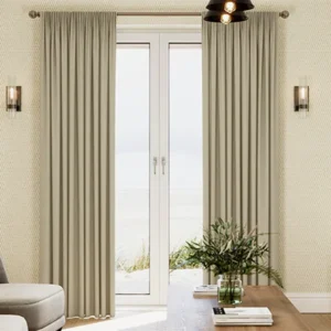 Blenheim Cornsilk Soft Woven Wave Curtains