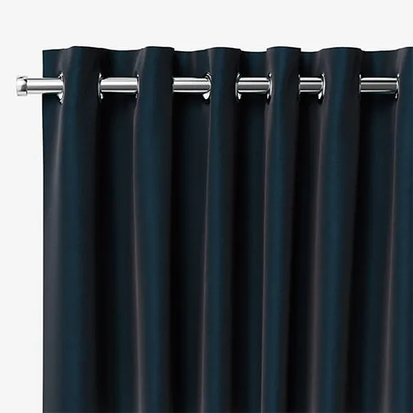 Canterbury Storm Blue Velvet Curtain