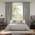 Cavendish Grey Wash Textured Double Pinch Pleat Curtains
