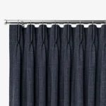 Cavendish Navy Textured Double Pinch Pleat-Curtains