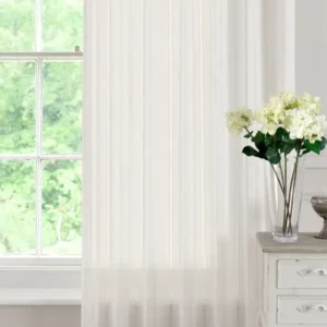 Denby Natural Soft Voile White Curtains