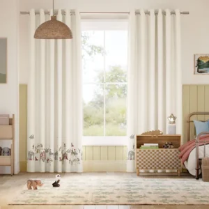 Dumbo Border Ivory Disney Beige Curtains