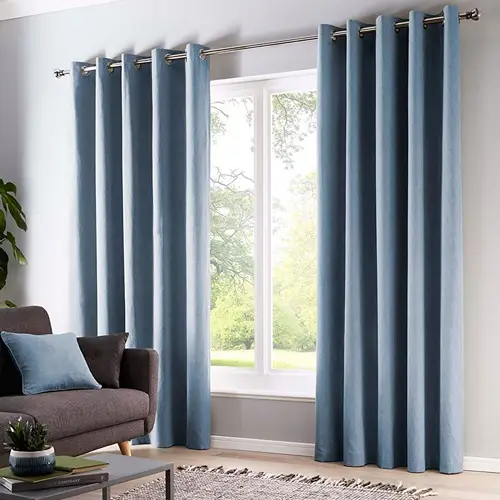 Eyelet Curtain Install in Living Room