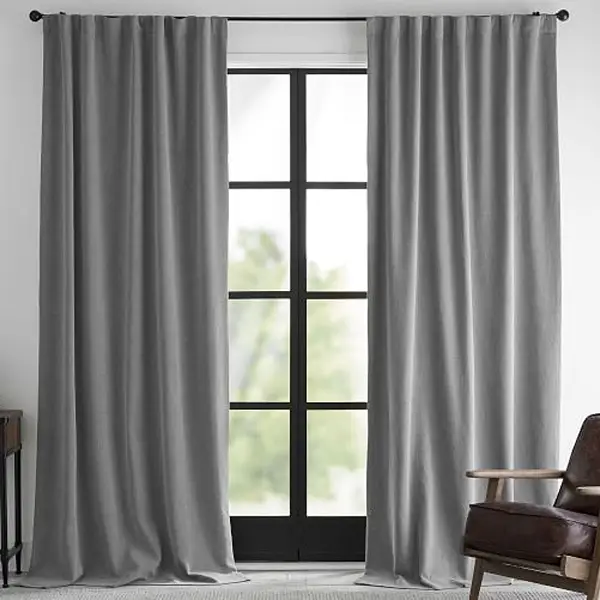 Grey Cotton Curtain