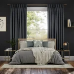 Harrow Flint Textured Grey Double Pinch Pleat Curtains