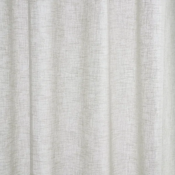 Kayla Natural Textured Slub Voile White Curtain