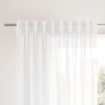 Liana Frost White Voile Double Pinch Pleat-Curtains