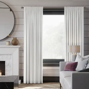 Medina White Cotton Wave Curtains
