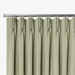 Mila Celadon Woven Texture Double Pinch Pleat-Curtains