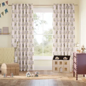 Minnie On The Move Blush Disney Pink Curtain