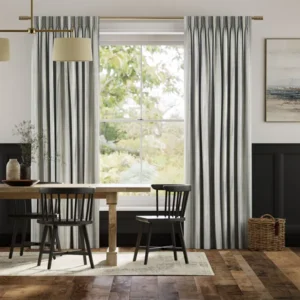 Oasis Mineral Watercolour Stripe Patterned Curtains
