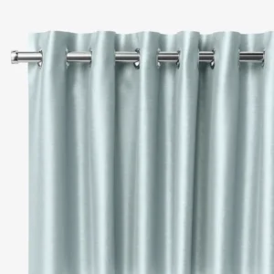 Osaka Blue Topaz Faux Silk Blue-Curtains